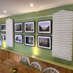 Art bedecked walls