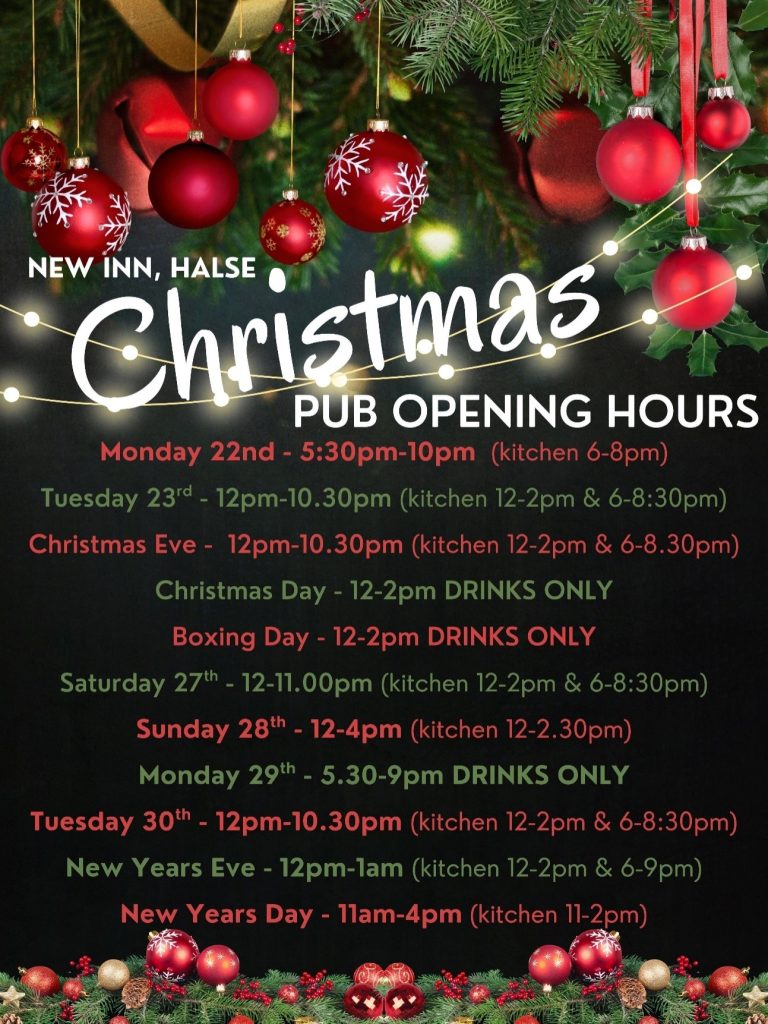 Christmas opening Pub 2025