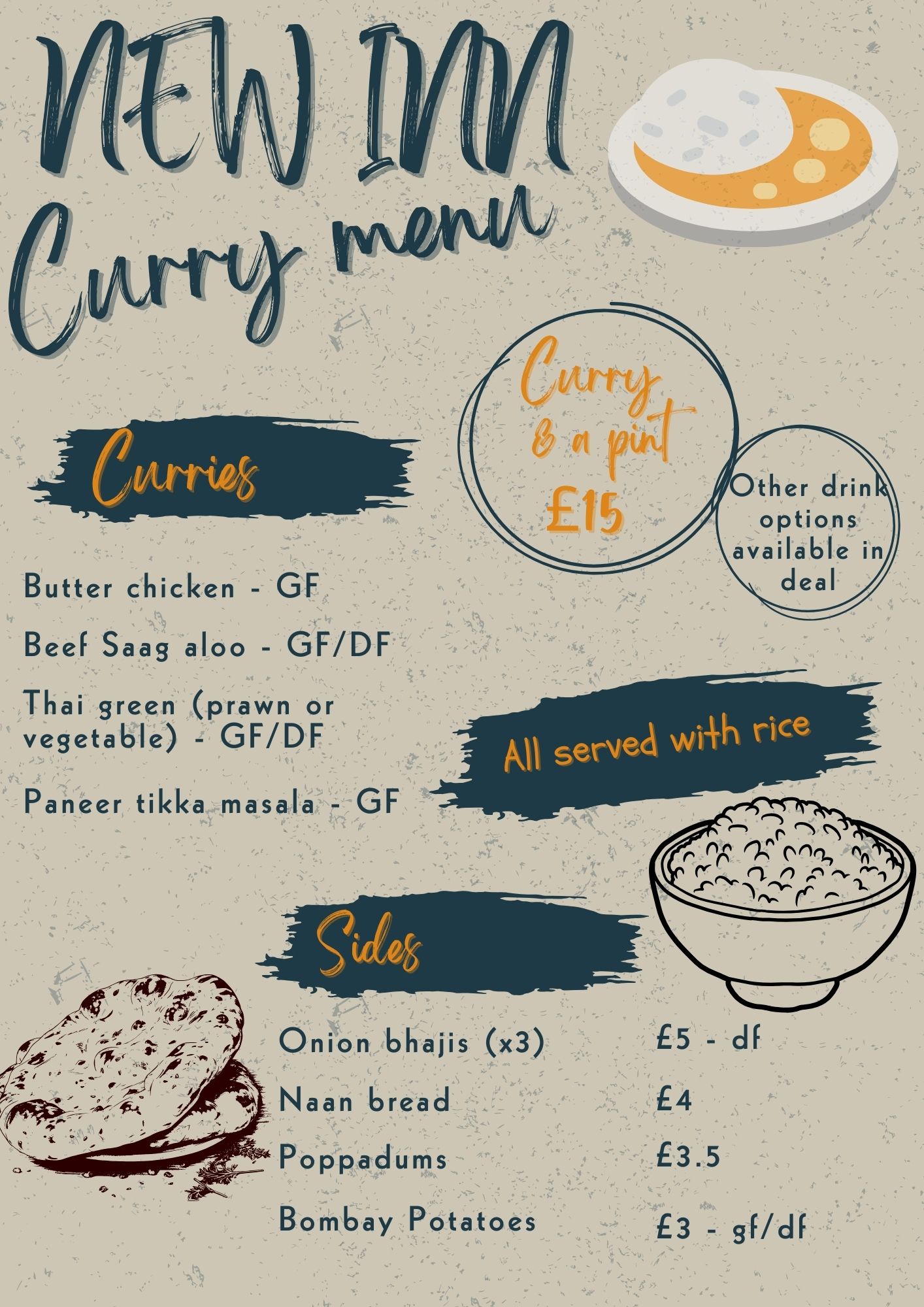 Curry Night - New Inn, Halse, Taunton, Somerset