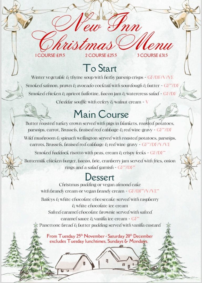 Xmas menu