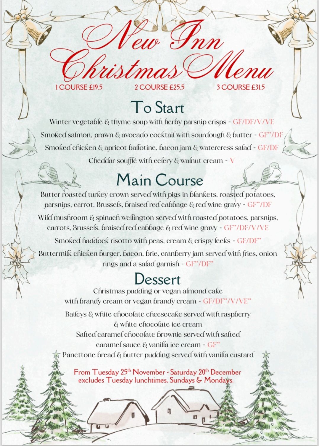 Xmas menu