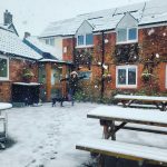 New Inn in snow
