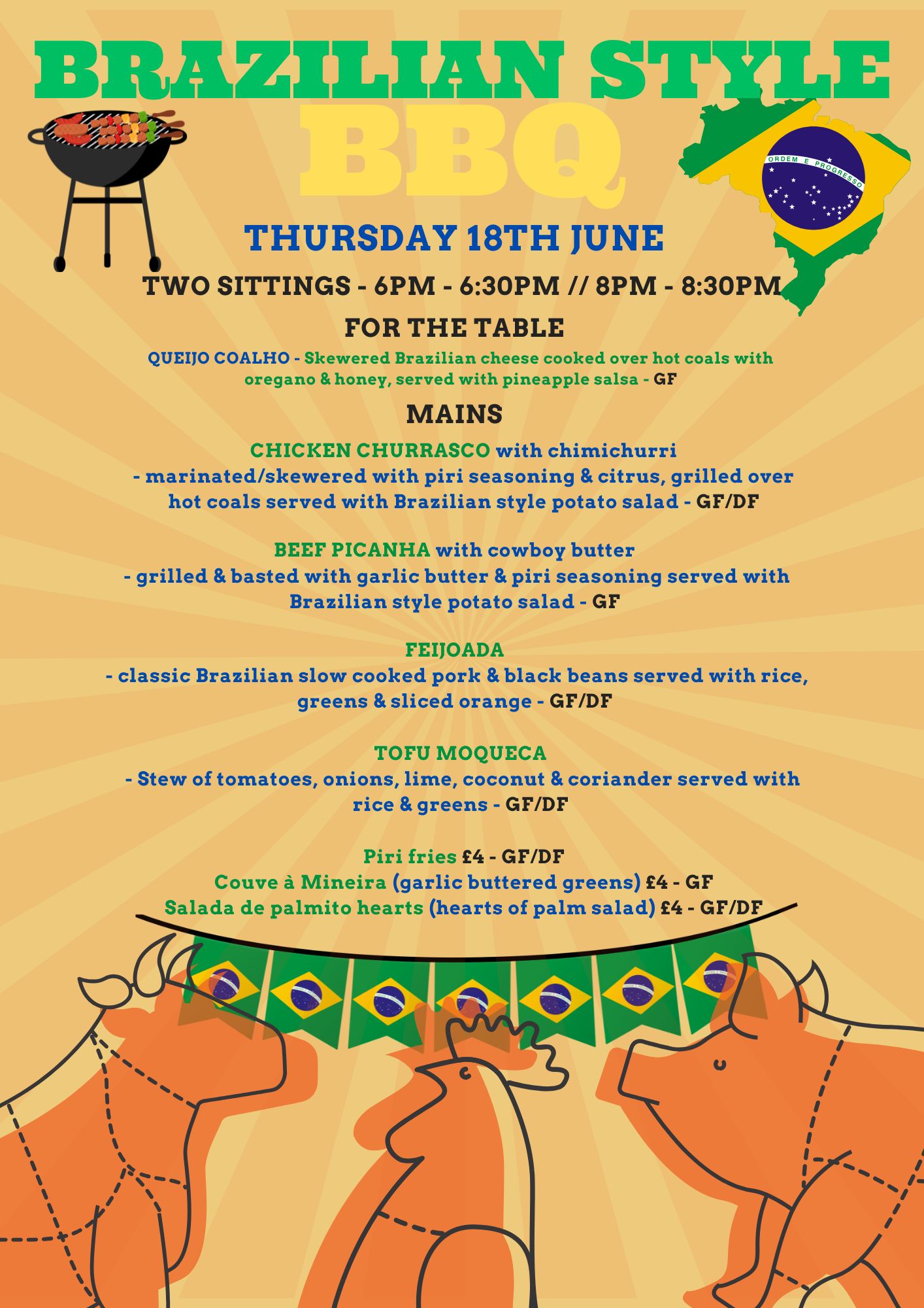 Brazilian BBQ Menu